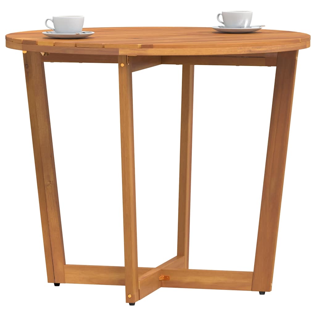 vidaXL Tuinbijzettafel rond Ø70x75 cm massief acaciahout