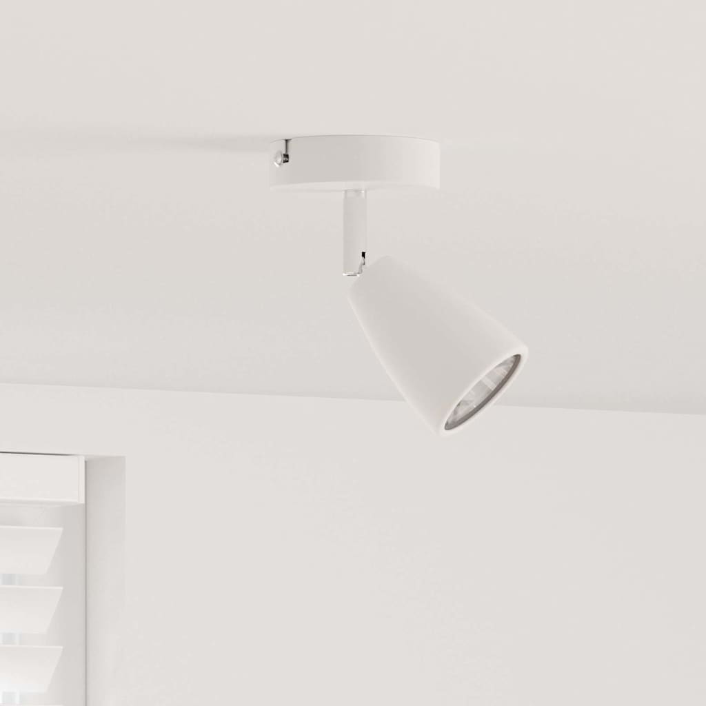 vidaXL Plafondspot met schijnwerpers Wit 25.5 x 8 x 16 cm Metaal