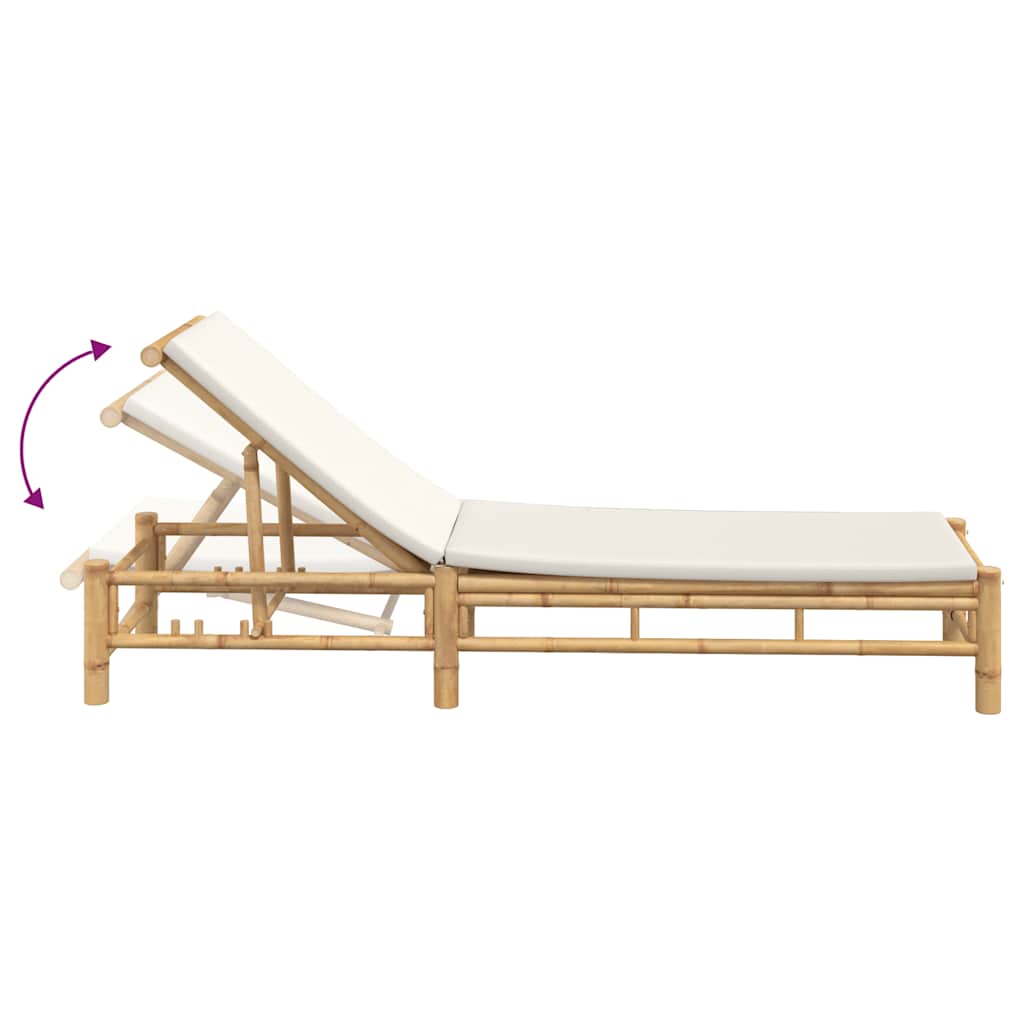 vidaXL Ligbed 55x199x30 cm bamboe