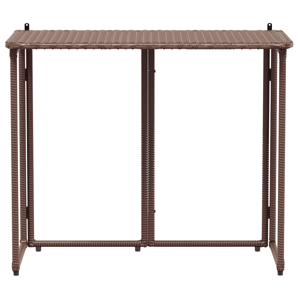 vidaXL Tuintafel inklapbaar 90x51x75 cm poly rattan zwart
