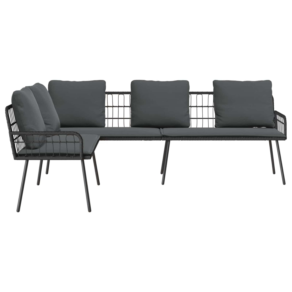 vidaXL Bank met kussen Grijs 61.5 x 123 x 82cm Metaal