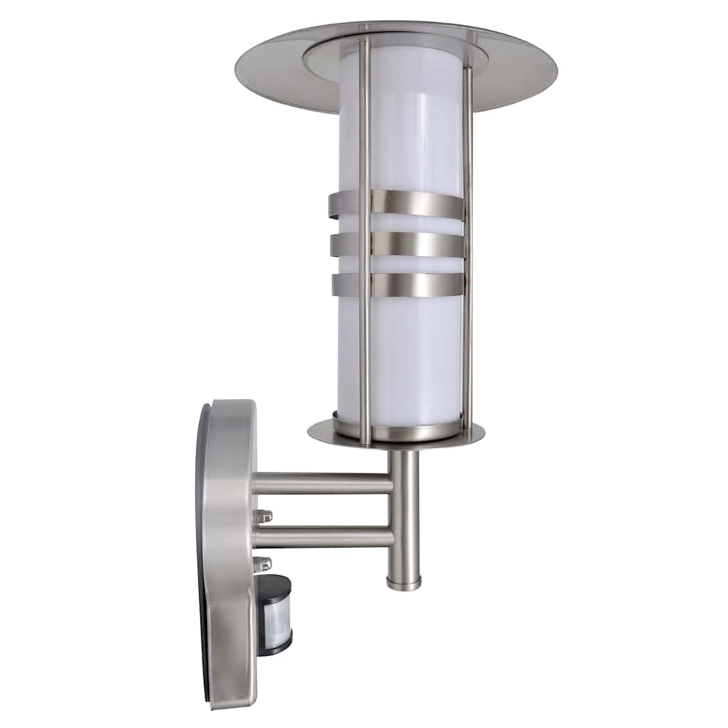 Pagoda-shaped stainless steel wall light with motion sensor