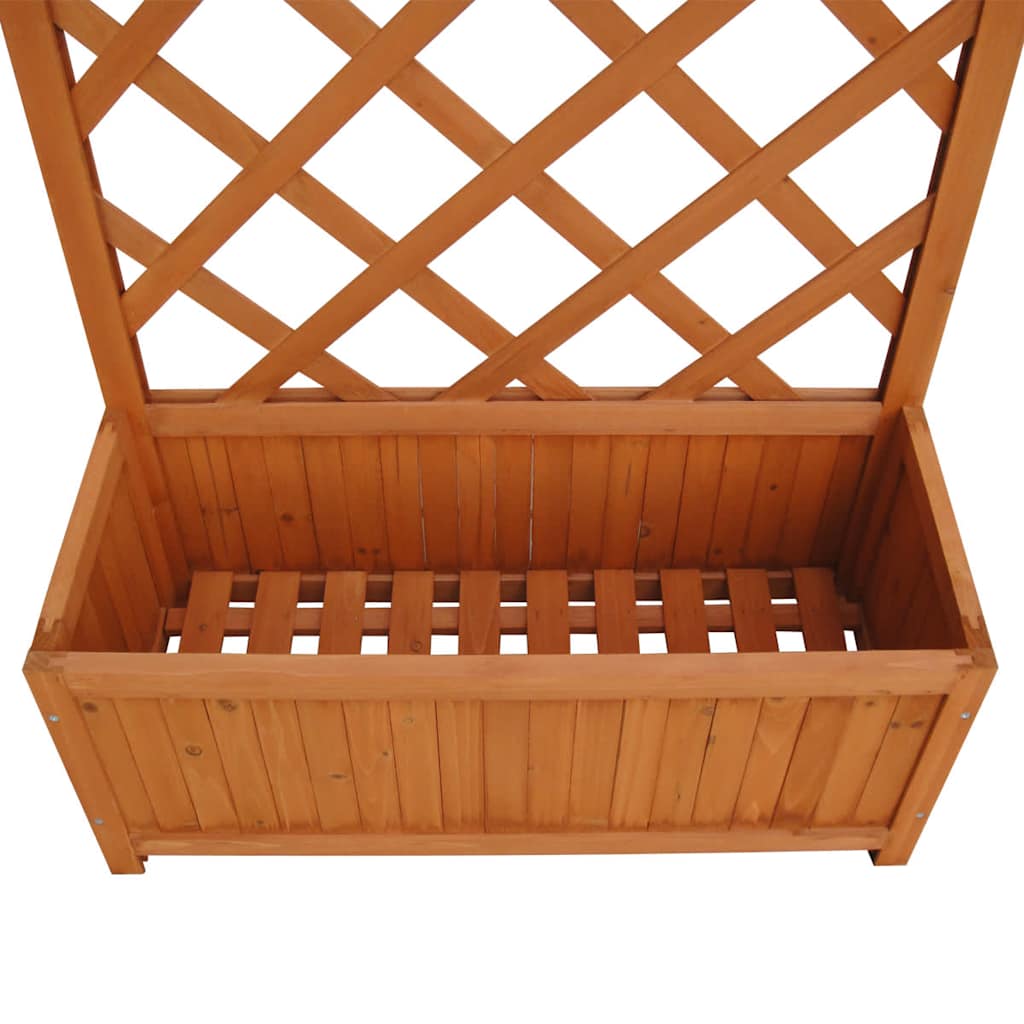 vidaXL Plantenbak met klimrek 70x30x135 cm