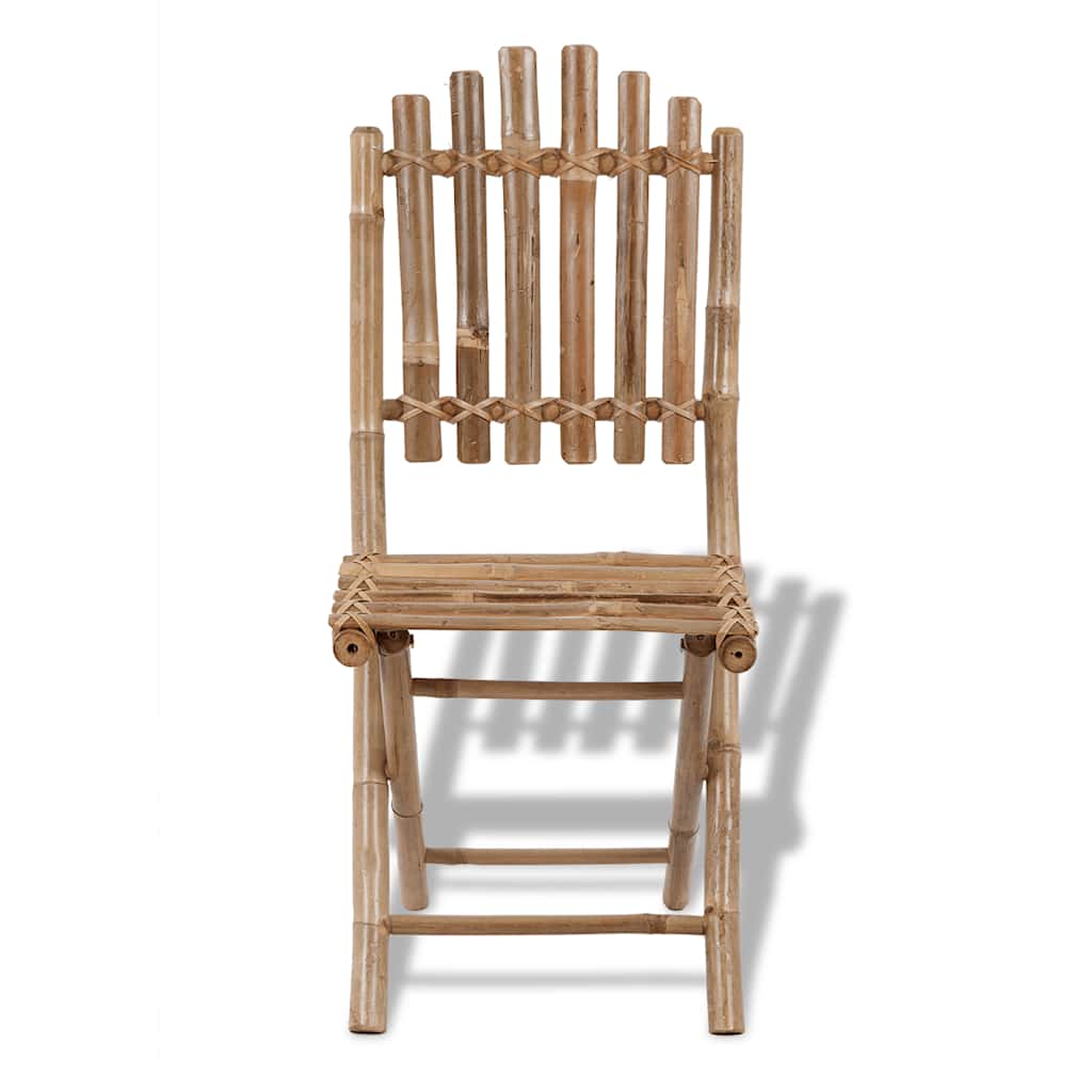 vidaXL Tuinstoelen inklapbaar 4 st bamboe