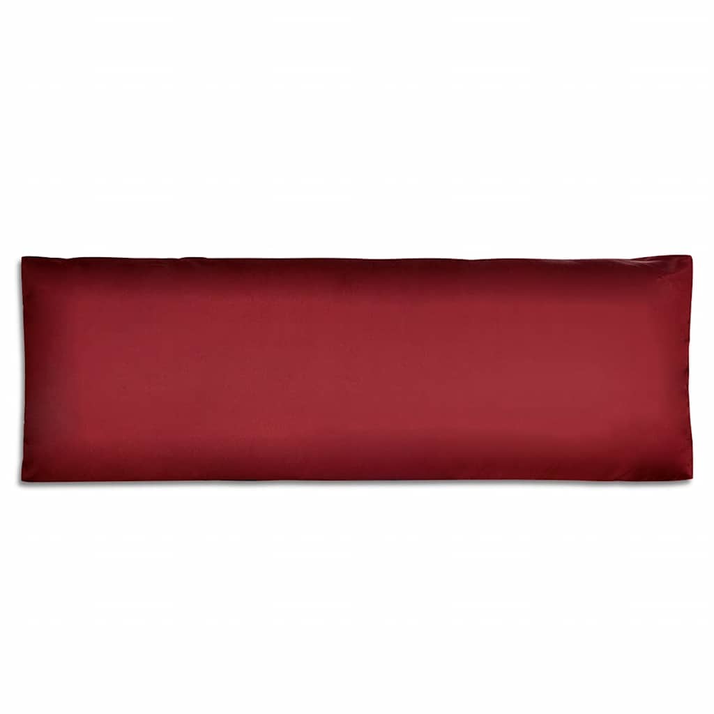 vidaXL Rugkussen gestoffeerd 120x40x10 cm wijnrood