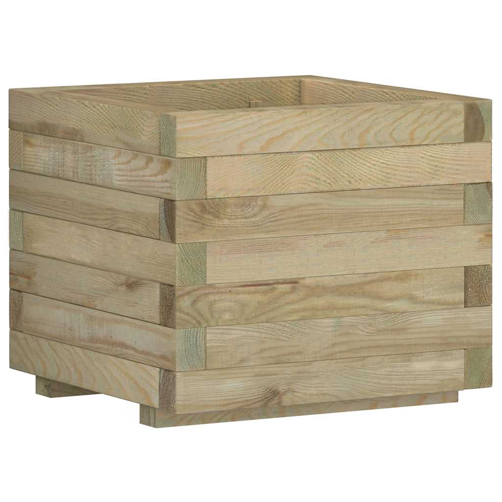 vidaXL Raised Square Planter 50x50x40 cm Wood