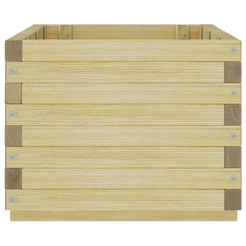vidaXL Raised Square Planter 50x50x40 cm Wood