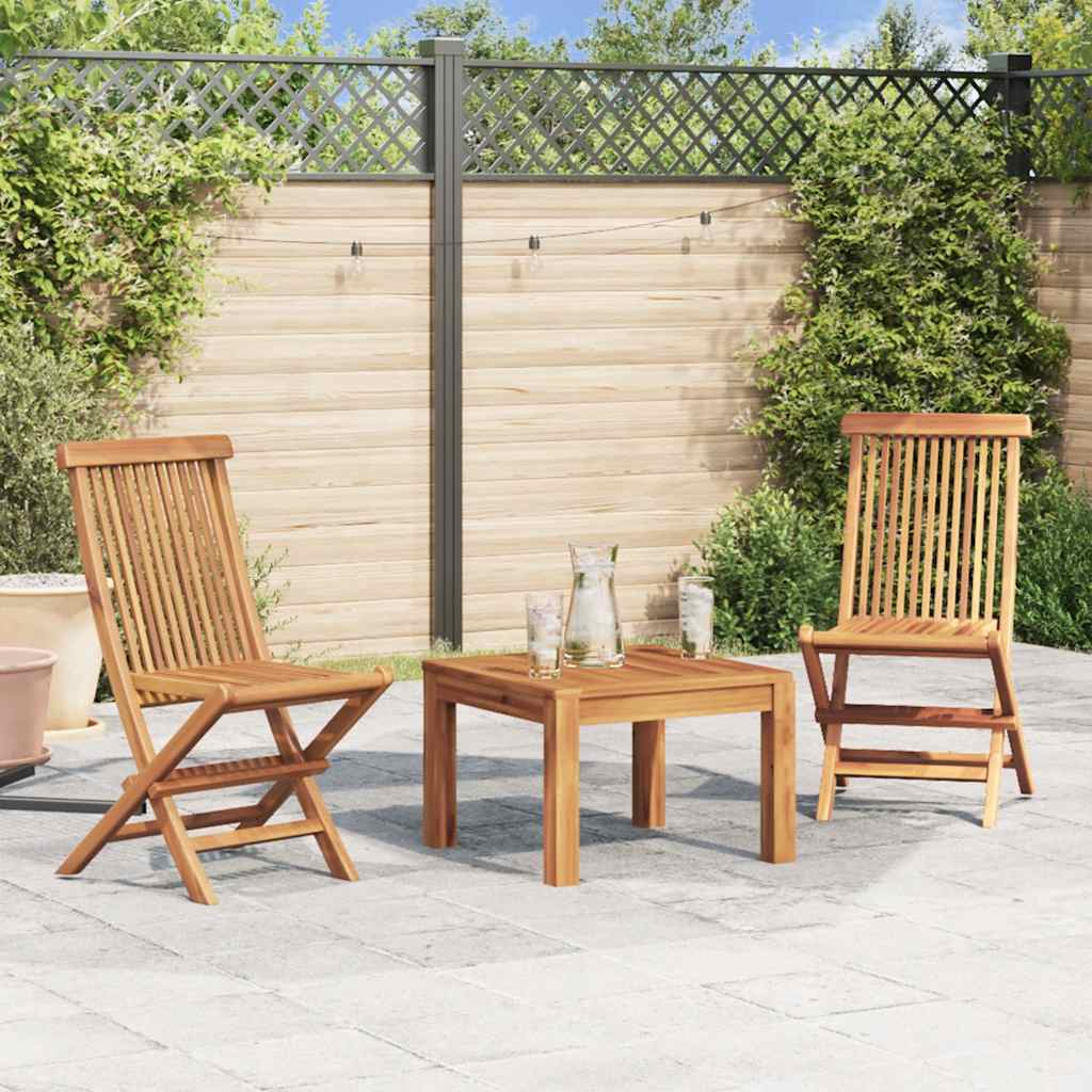 vidaXL Garden Chairs 6 pcs Foldable Solid Teak Wood