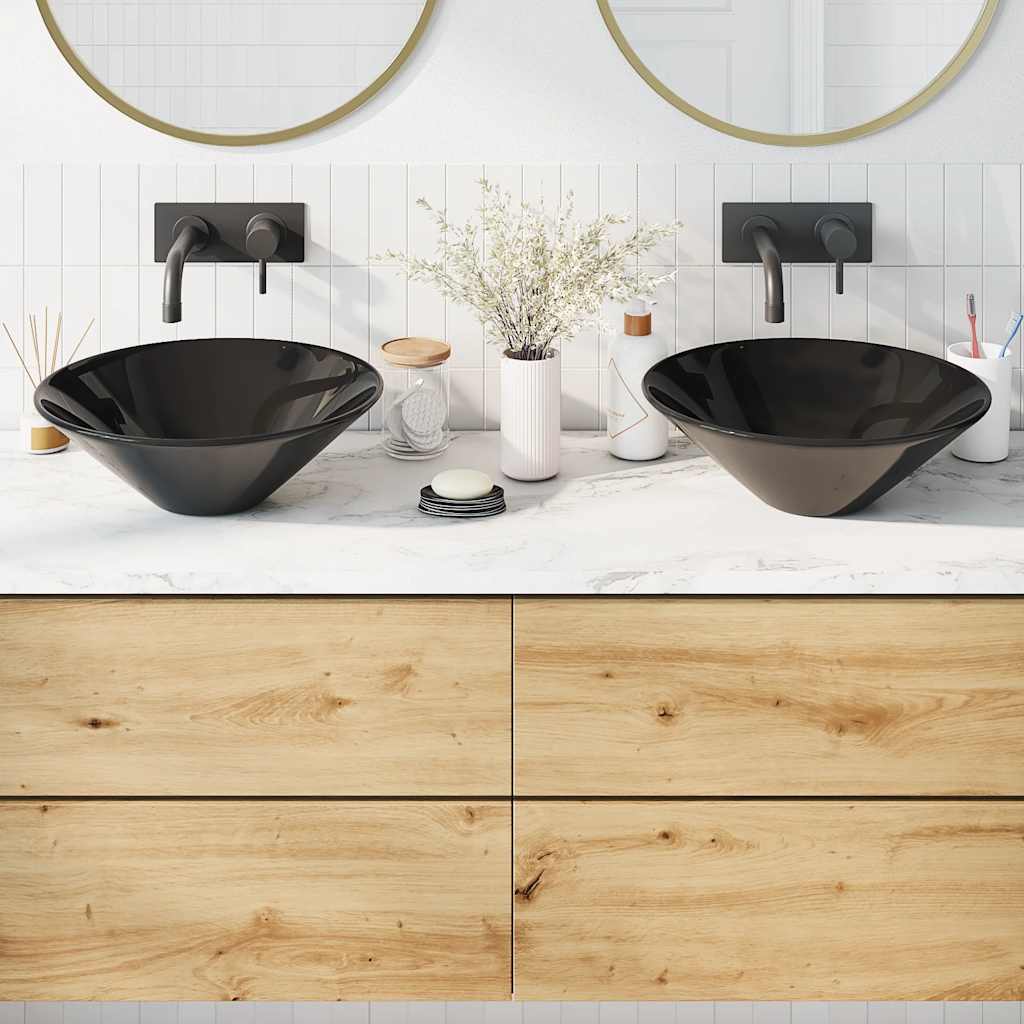 vidaXL Wash Basins 2 pcs 42x42x14 cm ceramic white