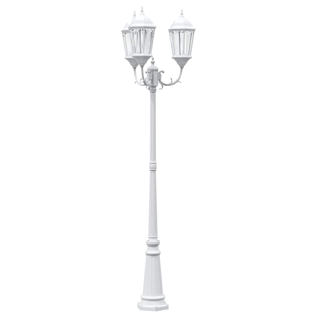 vidaXL Tuinlantaarn Brighton 3-arms 230 cm donkergroen/zwart