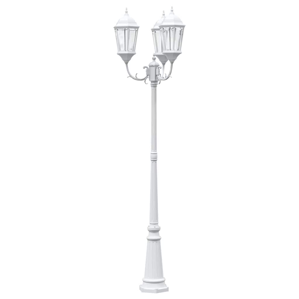 vidaXL Tuinlantaarn Brighton 3-arms 230 cm donkergroen/zwart