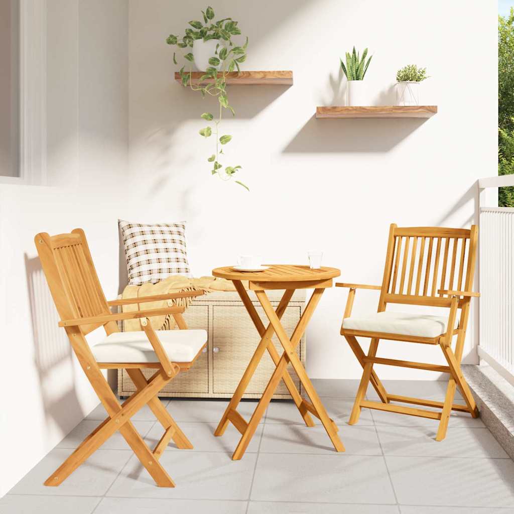 vidaXL Garden Chairs 6 pcs Foldable Solid Acacia Wood