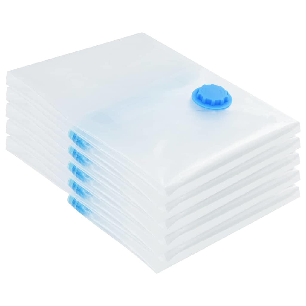 vidaXL Storage Bags with Storage 5 pcs Transparent and Blue 70 x 50 cm