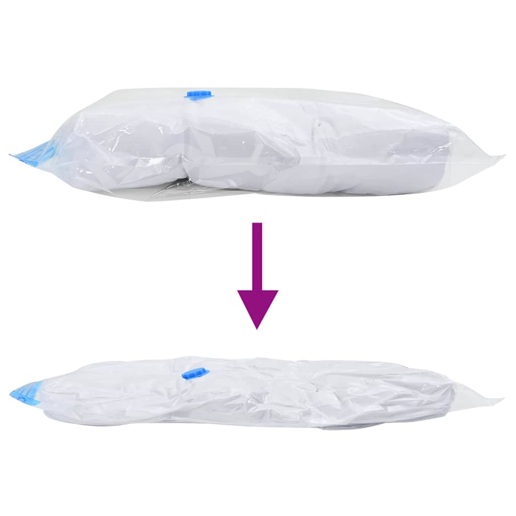 vidaXL Storage Bags with Storage 5 pcs Transparent and Blue 70 x 50 cm