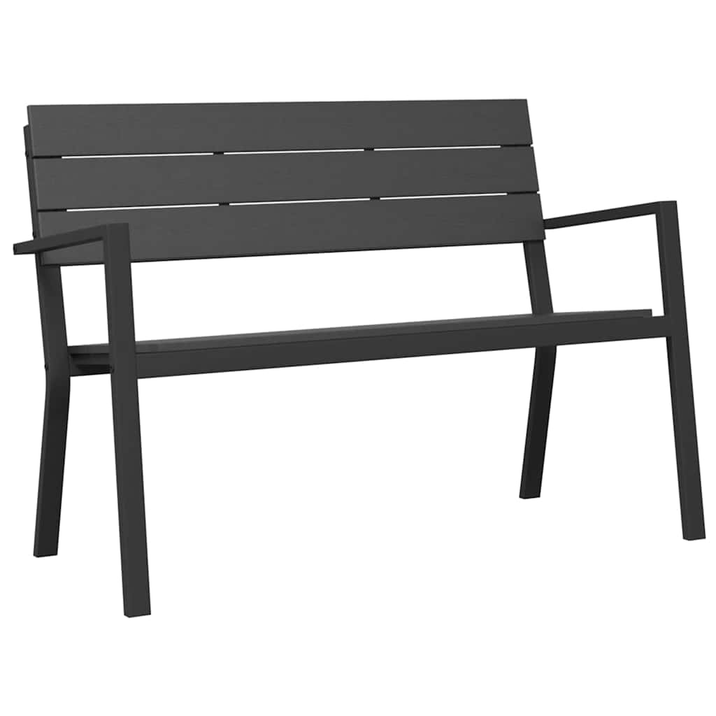 vidaXL Tuinbank Zwart 118 x 54 x 77cm Staal