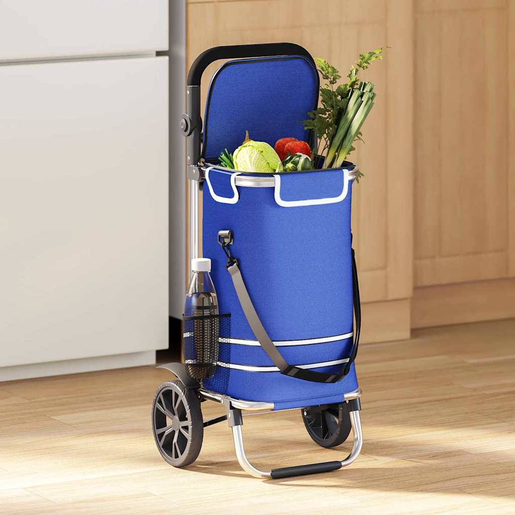 vidaXL Winkelwagen Zwart 36,5 x 46,5 x 100,5 cm Oxford stof