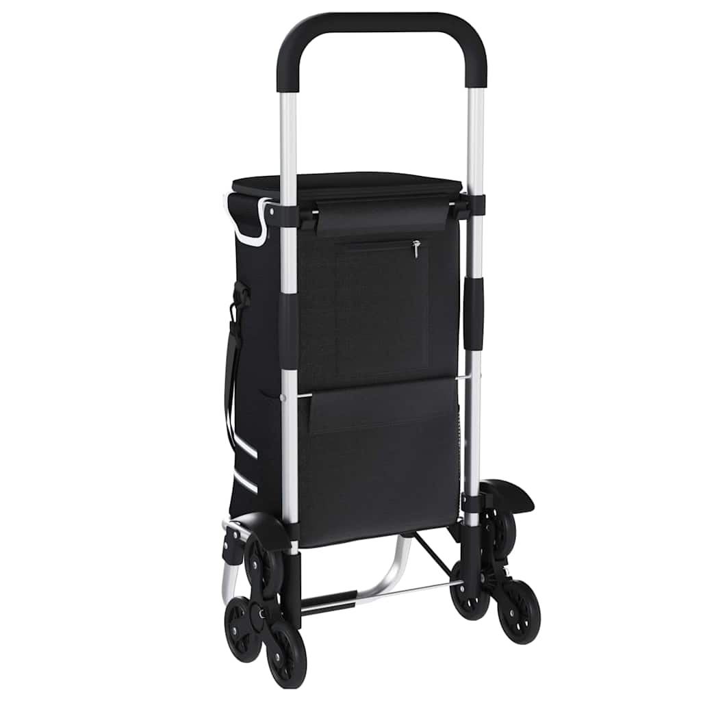 vidaXL Winkelwagen Zwart 47 x 39 x 100,5 cm Oxford stof