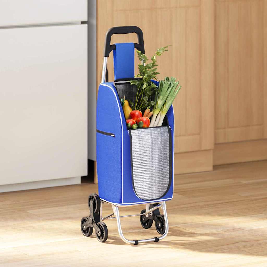 vidaXL Winkelwagen Blauw 39,5 x 33 x 93 cm Oxford stof