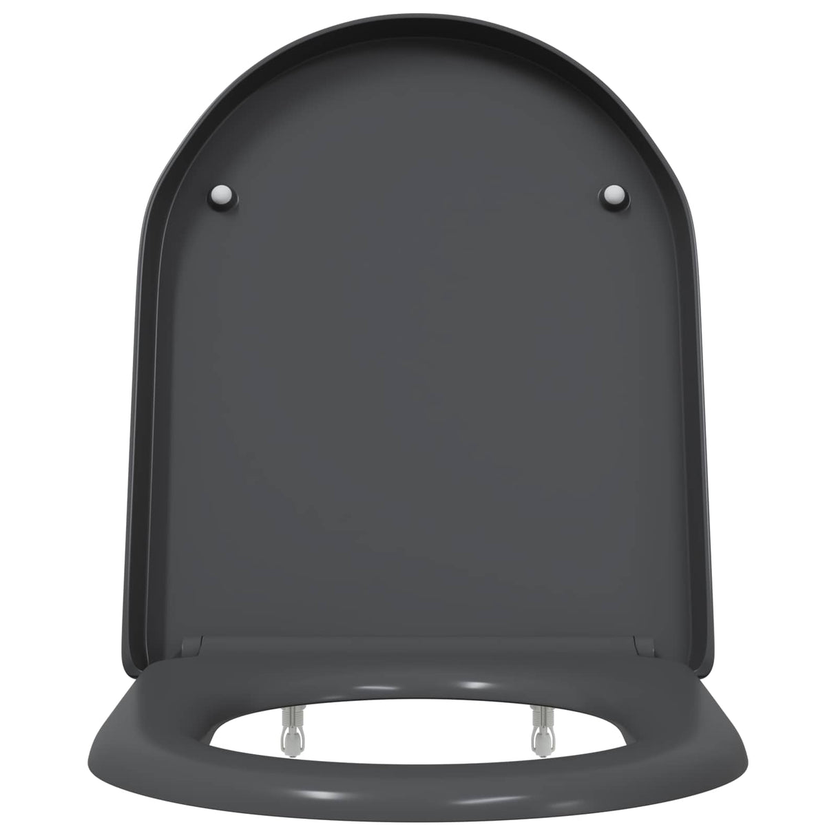 vidaXL Toiletbril Antraciet 49 x 36 x 4 cm Duroplast