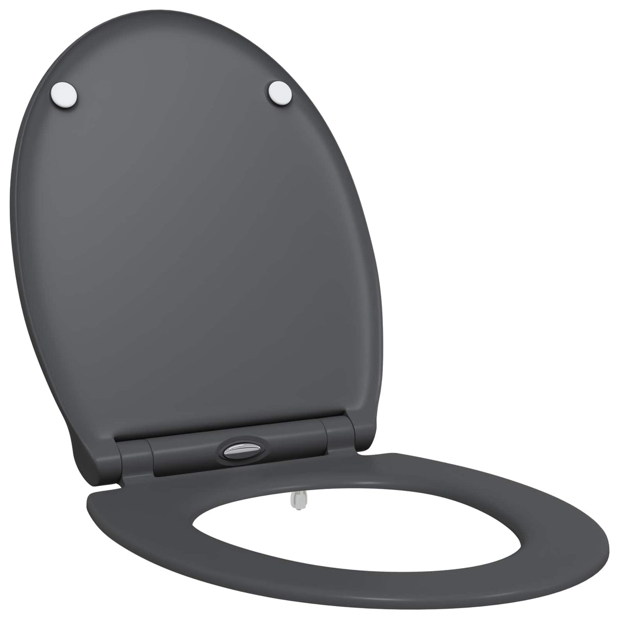 vidaXL Toiletbril Antraciet 47 x 37,5 x 3,8 cm Duroplast