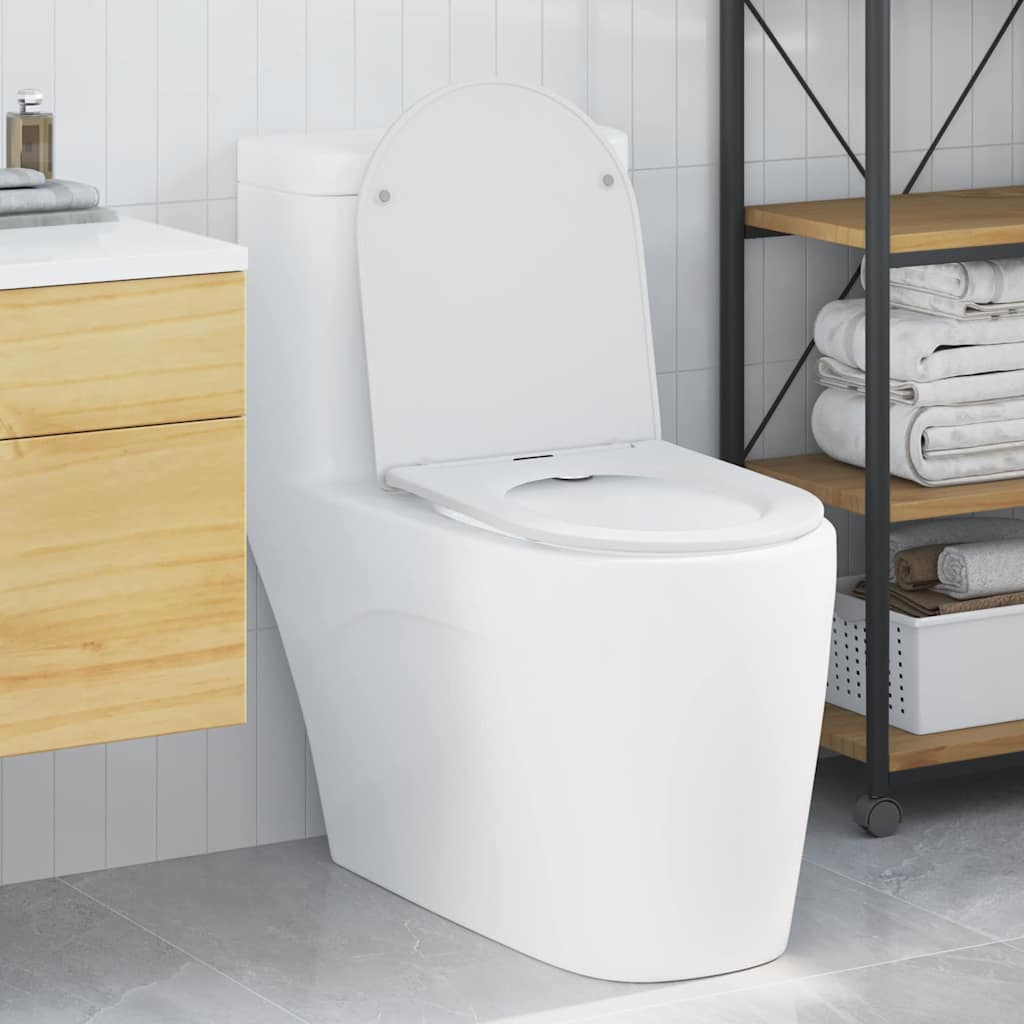 vidaXL Toiletbril Antraciet 47 x 36 x 3,4 cm Duroplast