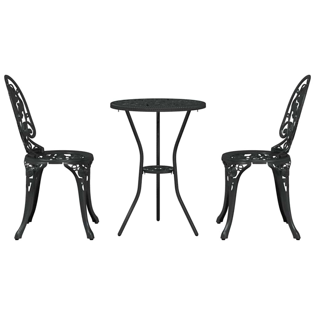 vidaXL Tuin Bistro Set 3 pcs Brons Aluminium