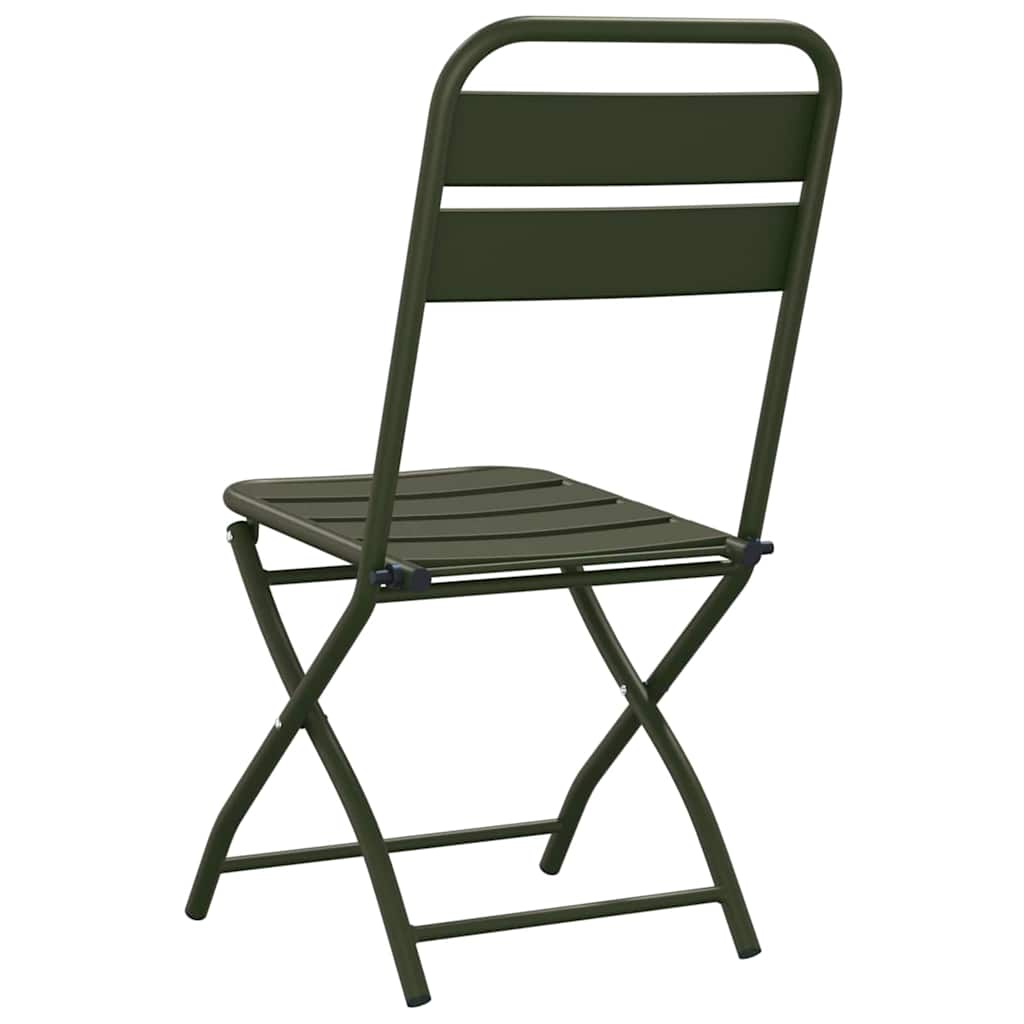 vidaXL Tuinstoel Die Opgevouwen Kan Worden 2 pcs Groen 42 x 52 x 82cm