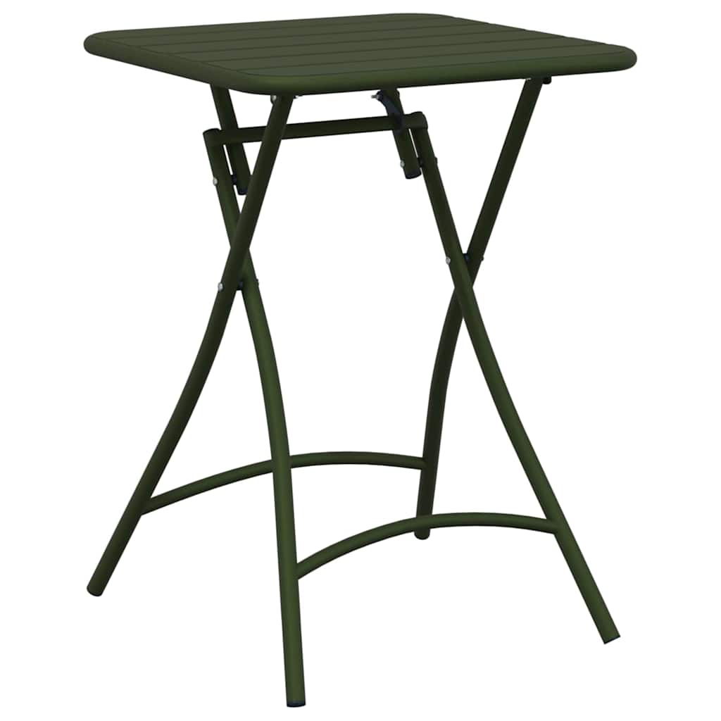 vidaXL Bistrotafel Donkergroen 55 x 55 x 72,5 cm Poedergecoat staal
