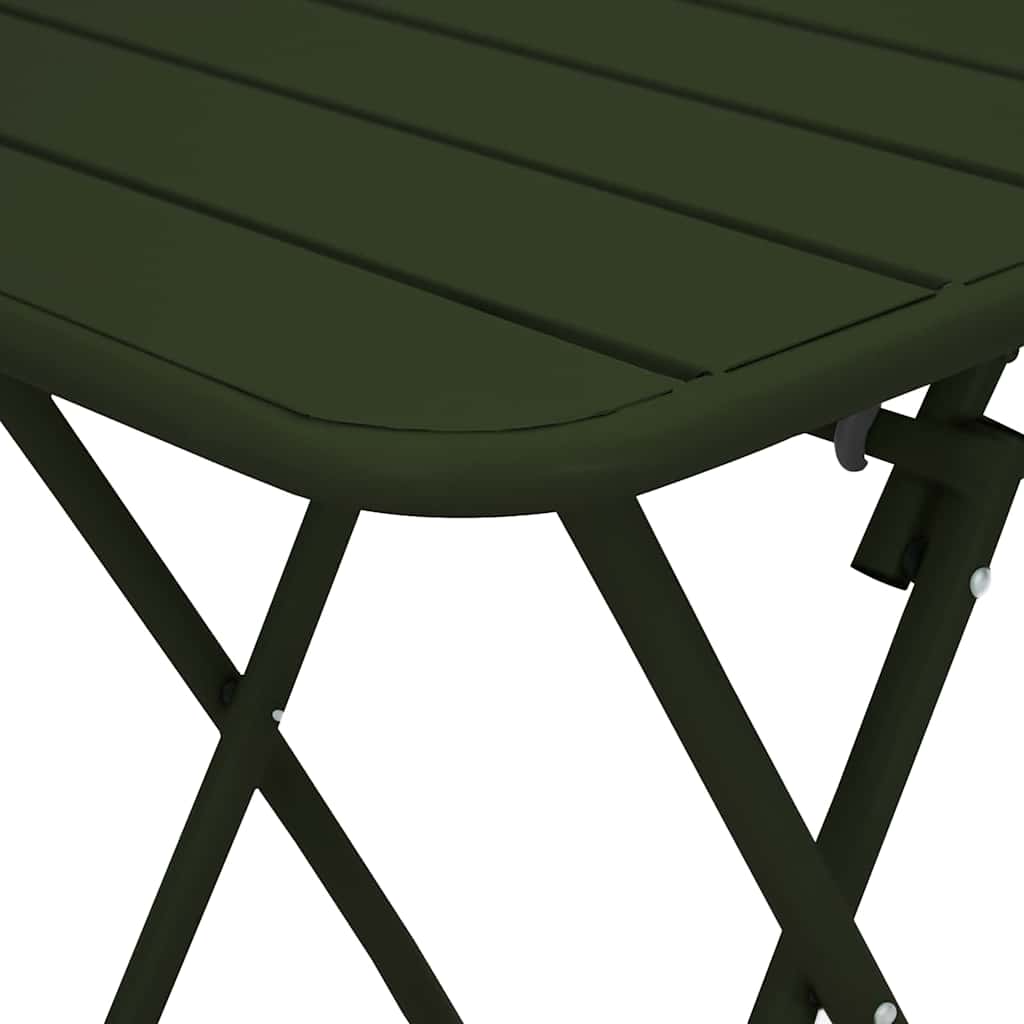 vidaXL Bistrotafel Donkergroen 55 x 55 x 72,5 cm Poedergecoat staal
