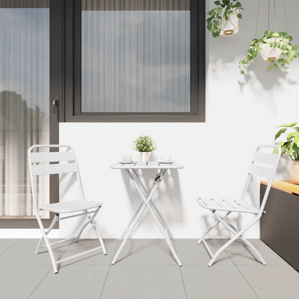 vidaXL Bistroset 3 pcs Groen Staal