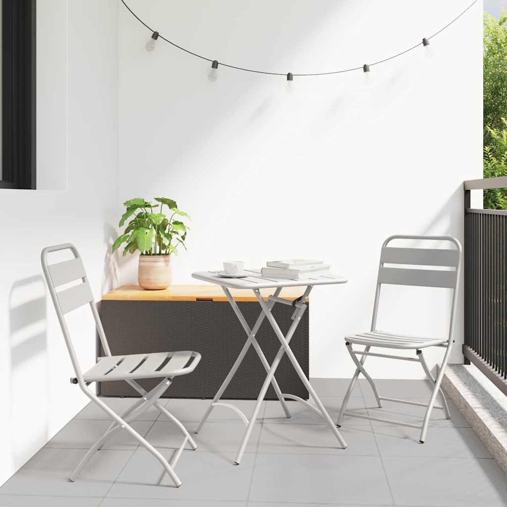 vidaXL Bistroset 3 pcs Groen Staal