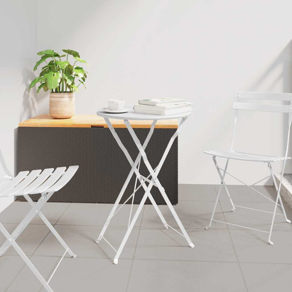 vidaXL Bistrotafel Donkergroen Ø 50 x 71 cm Poedergecoat staal