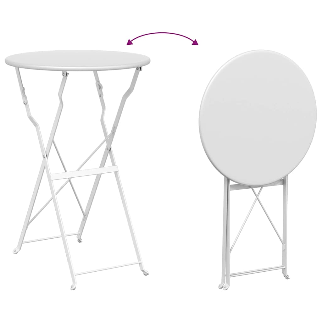 vidaXL Bistrotafel Donkergroen Ø 50 x 71 cm Poedergecoat staal