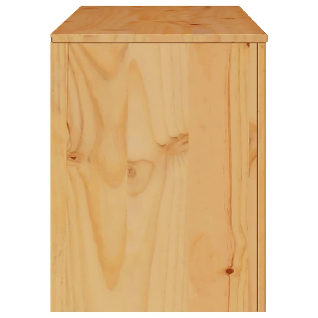 vidaXL TV-kast Drammen Eiken 99 x 43 x 55 cm Massief grenenhout