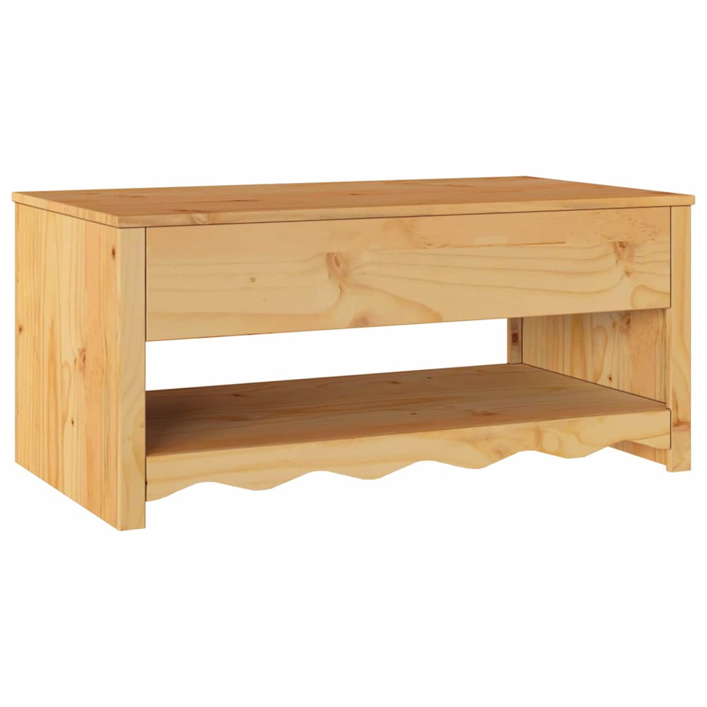 vidaXL Salontafel Drammen Eiken 99 x 55 x 45 cm Massief grenenhout