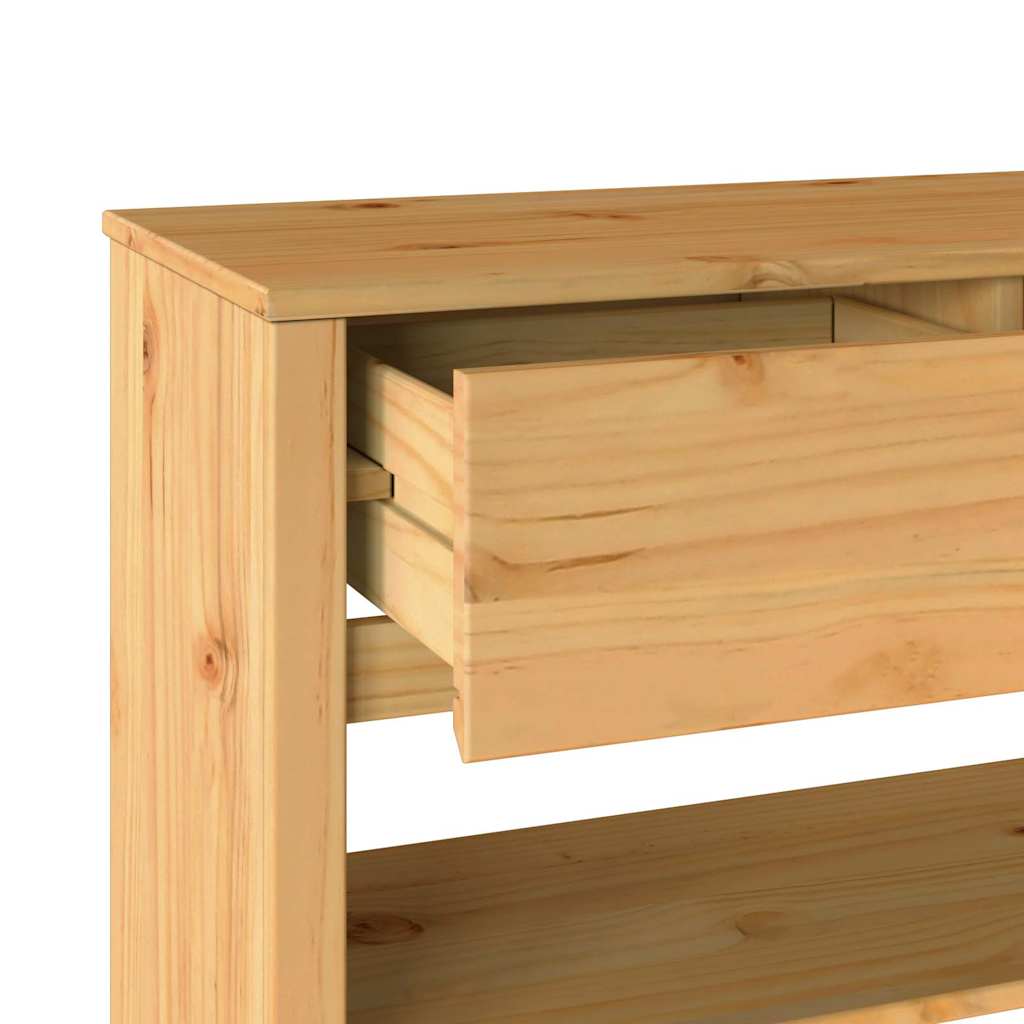 vidaXL Wandtafel Drammen Eiken 89,5 x 37 x 73 cm Massief grenenhout