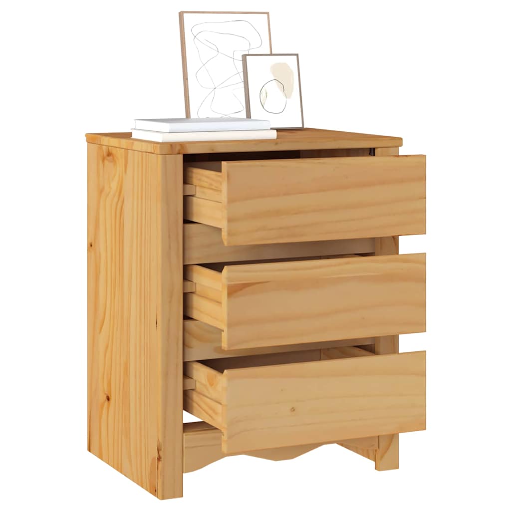vidaXL Coffee Table Drammen Oak 45 x 35 x 56 cm Solid Pine Wood