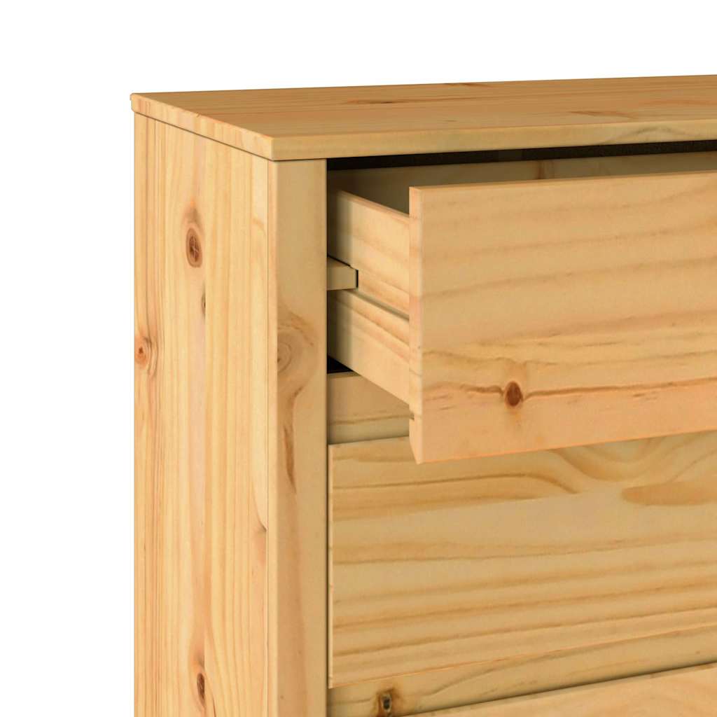 vidaXL Ladekast Drammen Eiken 76,5 x 40 x 91 cm Massief grenenhout