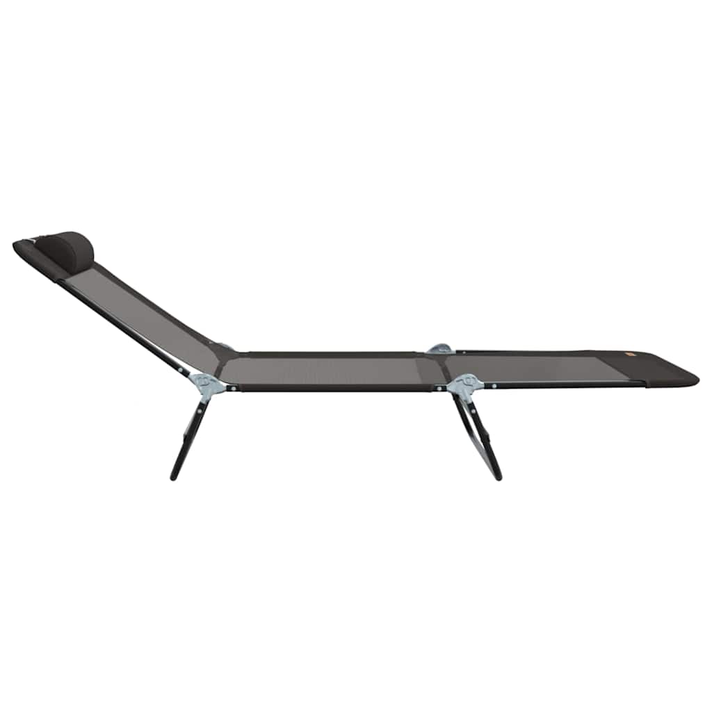 vidaXL Opvouwbare zonnebed Crème 182 x 55 x 85,5 cm Textileen