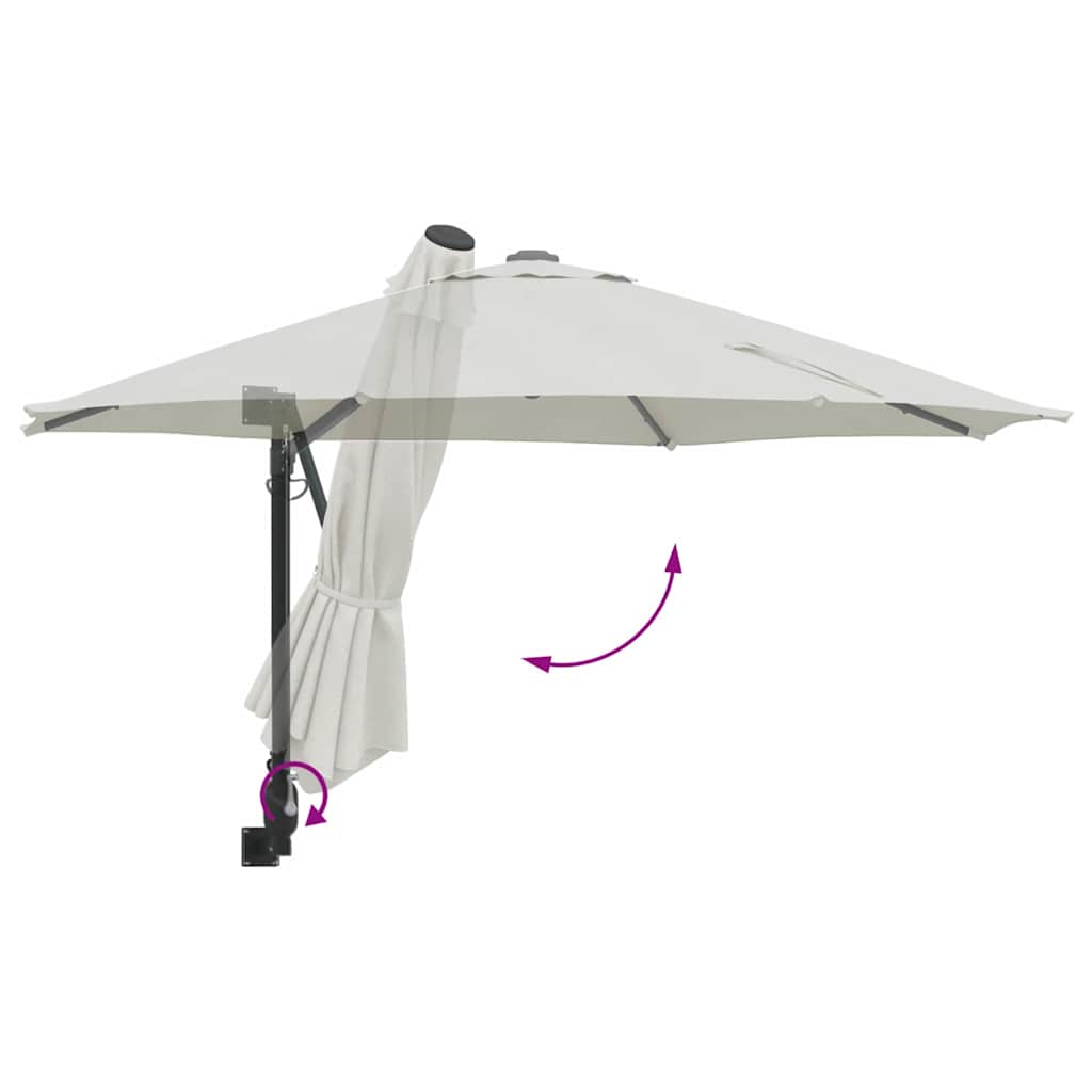 vidaXL Tuinparasol Zand 248 x 248 x 148 cm Polyester en Staal