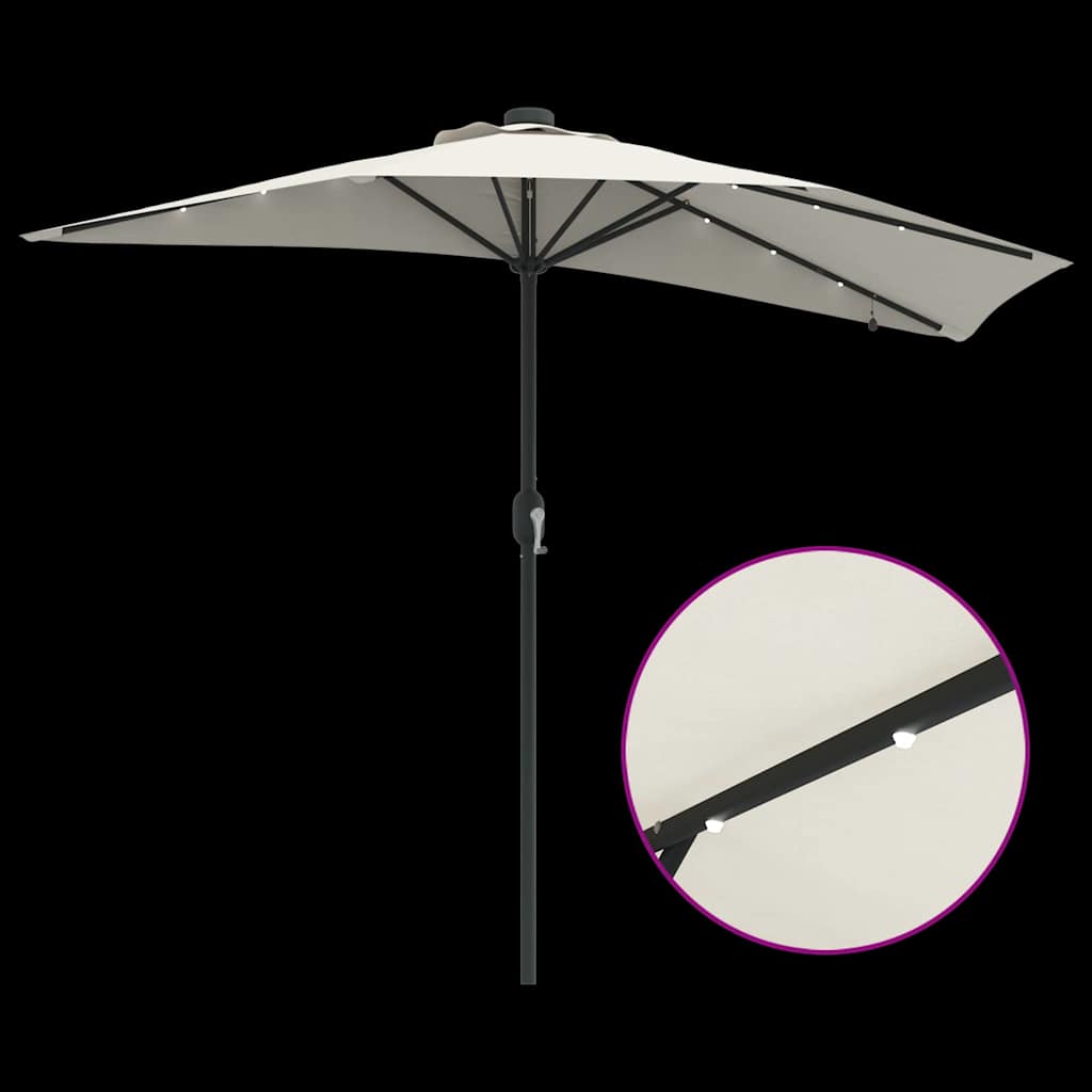 vidaXL Tuinparasol Zand 294 x 150 x 223 cm Polyester en Staal