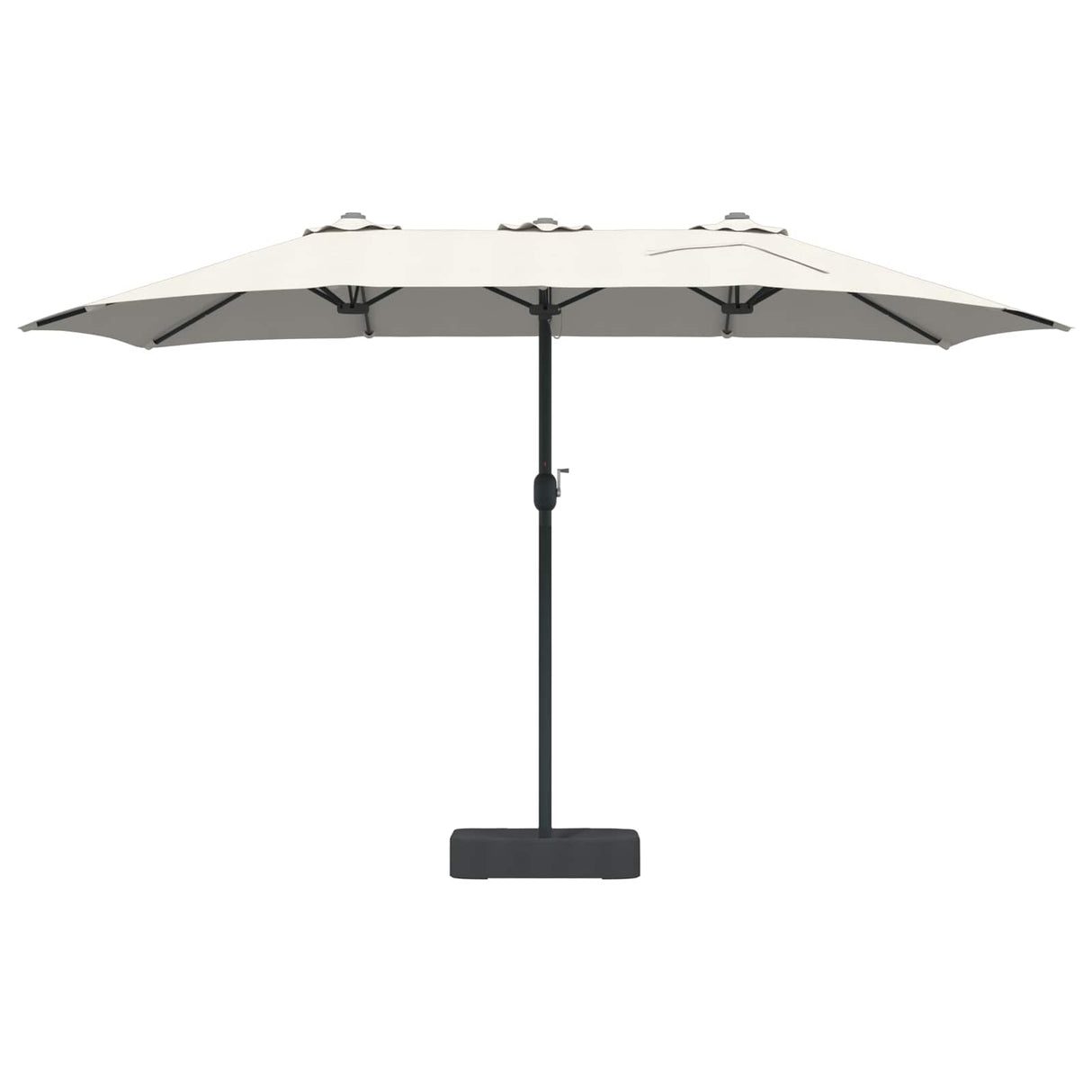 vidaXL Tuinparasol Zand en Antraciet 385 x 209 x 244 cm Polyester