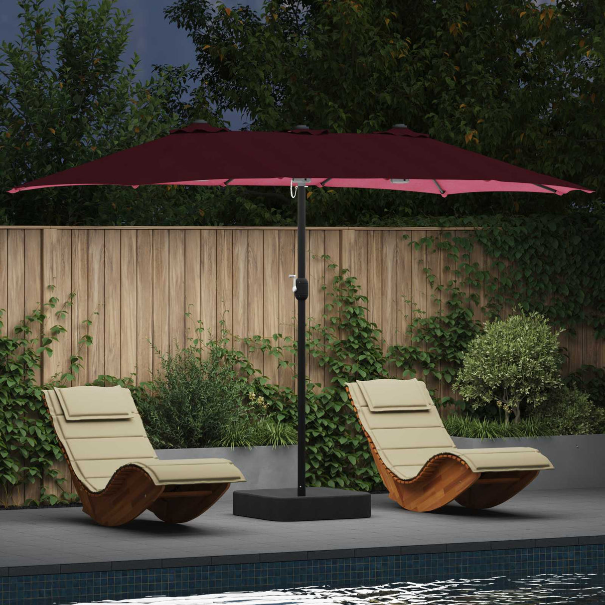 vidaXL Tuinparasol Zand en Antraciet 385 x 209 x 244 cm Polyester