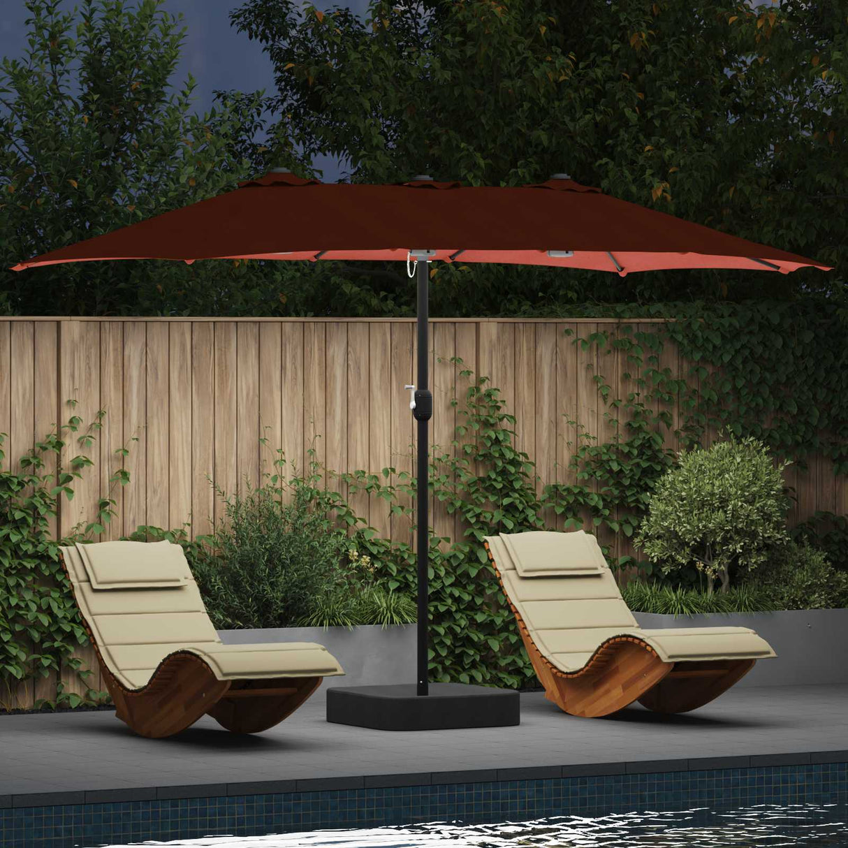 vidaXL Tuinparasol Zand en Antraciet 385 x 209 x 244 cm Polyester
