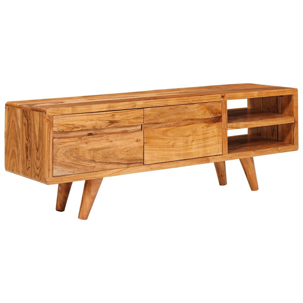 vidaXL TV Kast met plank Bruin 110 x 30 x 40 cm Massief Acacia Hout