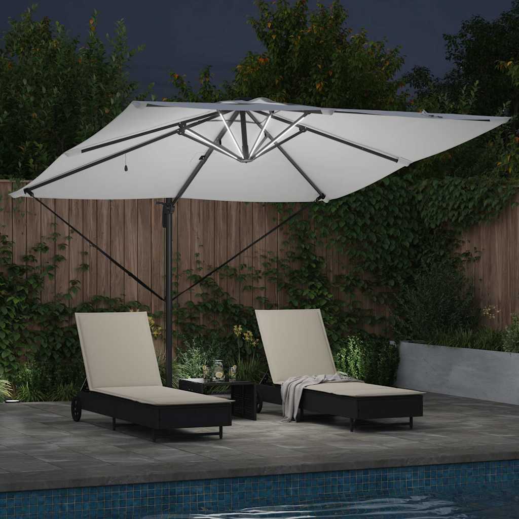 vidaXL Parasol Zand 286 x 284 x 270 cm Aluminium en Polyester