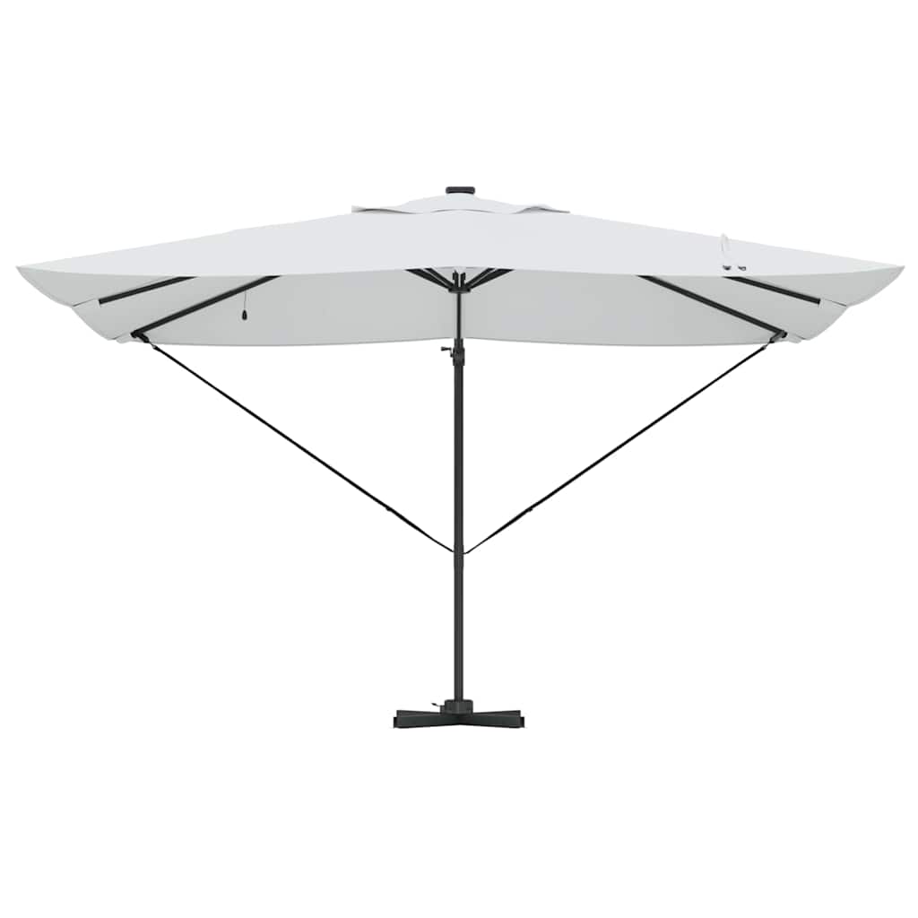 vidaXL Parasol met slot Zand 352 x 251 x 265 cm Polyester en Aluminium
