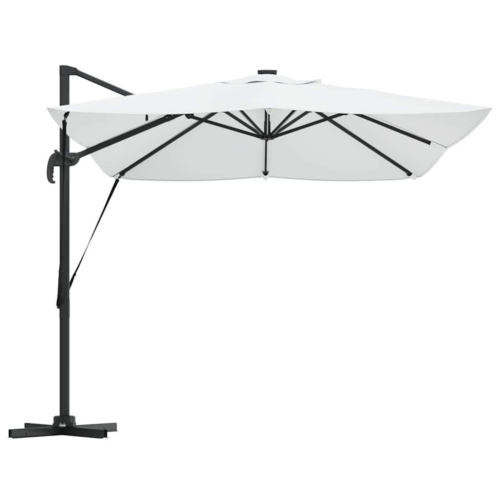 vidaXL Parasol met slot Zand 352 x 251 x 265 cm Polyester en Aluminium