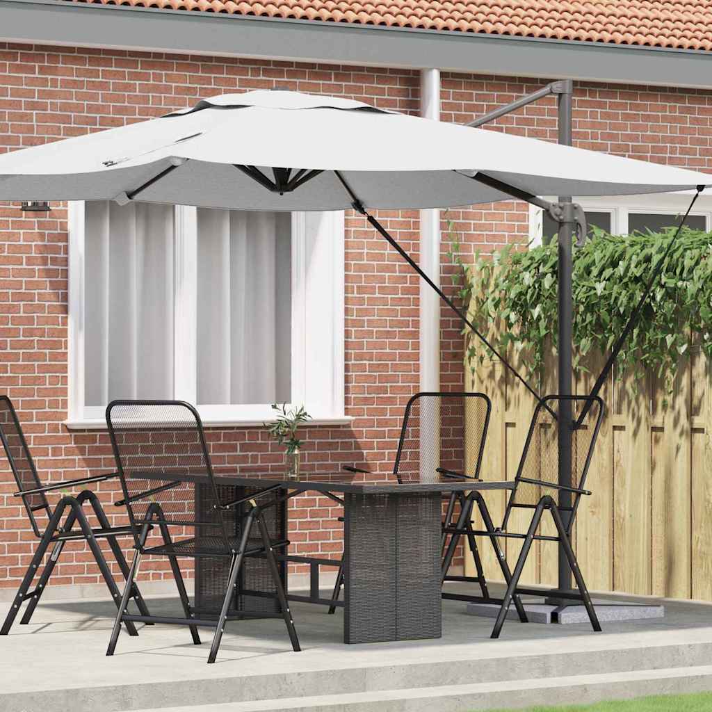 vidaXL Rome Parasol Beige 286 x 284 x 265 cm Aluminium and Polyester