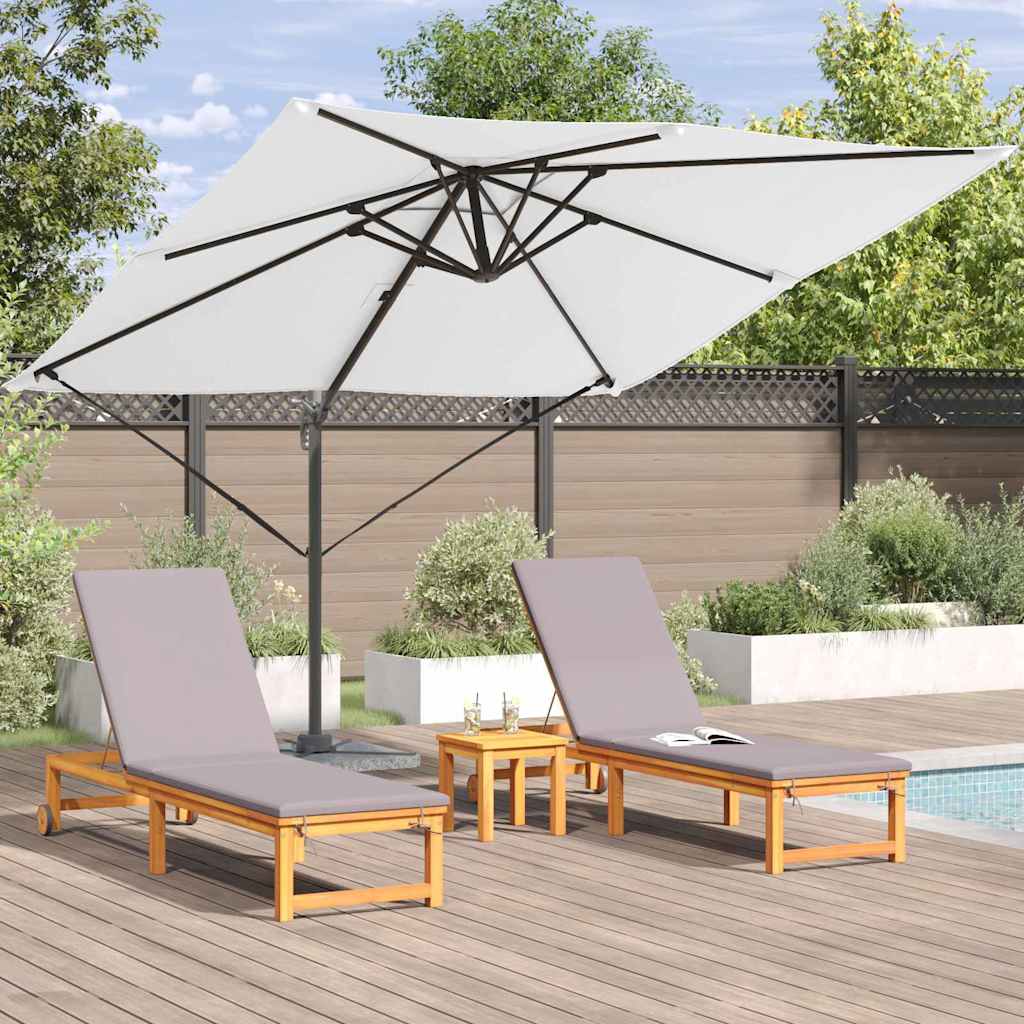 vidaXL Rome Parasol Beige 286 x 284 x 265 cm Aluminium and Polyester